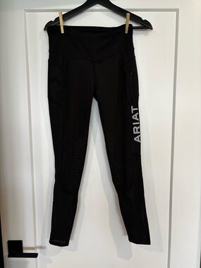 Ariat Black Performance Equestrian Leggings with Side Logo Womens size M